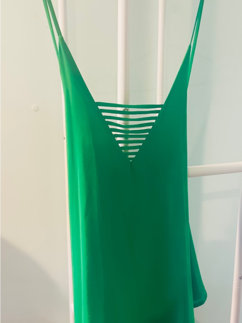 Vibrant Green Strappy Slip Top with Chest Strap Detail (crisscross back)